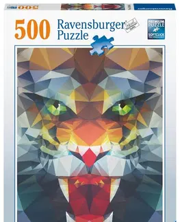Hračky puzzle RAVENSBURGER - Polygonový lev 500 dílků