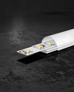 LED profily EVN EVN APFLAT5 hliníkový profil 200 cm půlkulatý kryt