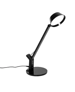 Stolni lampy Stolní lampa černá s dotykem včetně LED s USB připojením - Edward