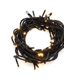 Vánoční venkovní dekorace Konstsmide Christmas LED světelný řetěz venkovní 200 černá/teplá bílá