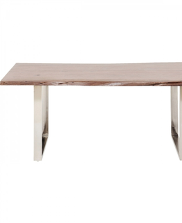 Stoly z masivu KARE Design Stůl Harmony Walnut 160×80 cm - chrom