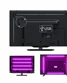 LED pásky na USB Solight LED WIFI smart RGB pásek pro TV, 4x50cm, USB WM58