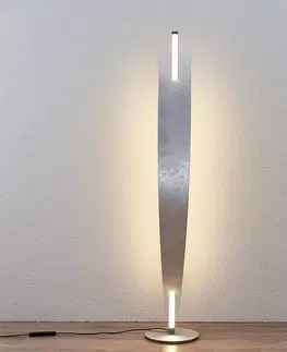 Stojací lampy Lucande LED stojací lampa Marija elegantní stříbrný vzhled