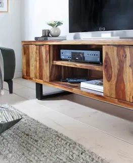 Luxusní a designové televizní stolky Estila Moderní elegantní TV stolek Fire and Earth 160cm ze dřeva sheesham