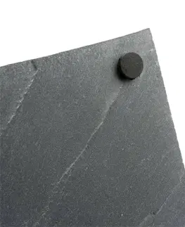 Prkénka a krájecí desky DekorStyle Kamenný podnos Spole 20x20 cm antracit