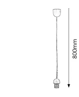 Klasická závěsná svítidla Rabalux závěsné svítidlo Fix E27 1x MAX 60W průhledná 1332