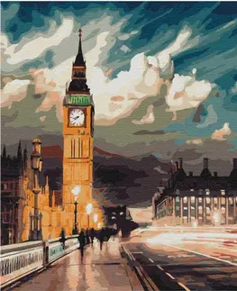 Města Malování podle čísel Londýn za soumraku