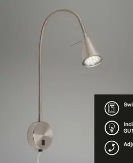 LED bodová svítidla BRILONER Flexibilní nástěnné svítidlo 45 cm 1xGU10 5W 400lm matný nikl BRI 2082-012