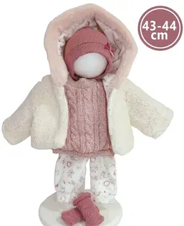 Hračky panenky LLORENS - M843-34 obleček pro panenku miminko NEW BORN velikosti 43-44 cm