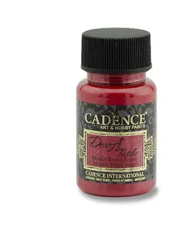 Hračky CADENCE - Textilná farba, metal. červená, 50 ml