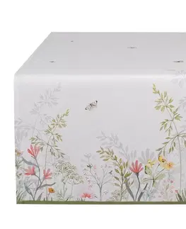 Ubrusy Bavlněný běhoun na stůl s lučními květy Wildflower Fields - 50*140 cm Clayre & Eef WFF64