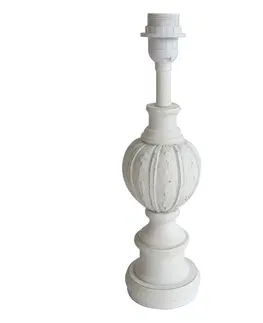 Lampy Bílá dřevěná noha k lampě Alice - Ø 11*40 cm Clayre & Eef 6LMP665