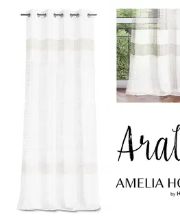 Záclony Závěs AmeliaHome Aralia bílý, velikost 140x270