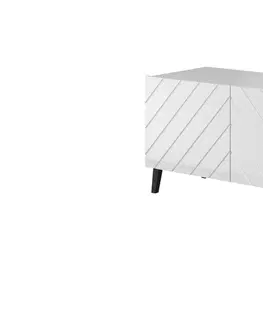 TV stolky Artcam TV stolek ABETO | 200 Barva: Bílá / bílý lesk
