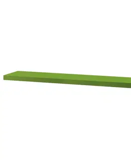 Regály a poličky Nástěnná polička, zelená, 120 x 24 x 4 cm
