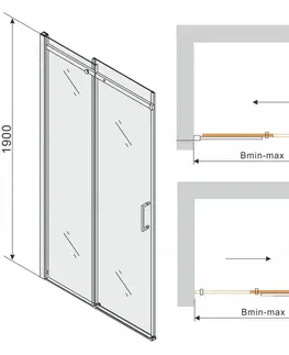 Sprchové kouty Sprchové dveře MEXEN OMEGA 110 cm