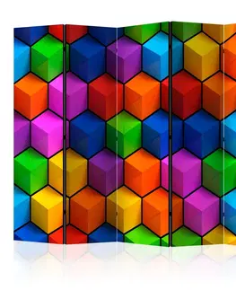 Paravány Paraván Colorful Geometric Boxes Dekorhome 225x172 cm (5-dílný)