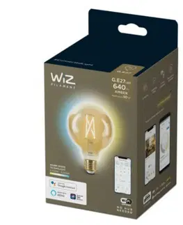 LED žárovky LED Žárovka WiZ Tunable White Filament Amber 8718699786793 E27 G95 6,7-50W 640lm 2000-5000K, stmívatelná
