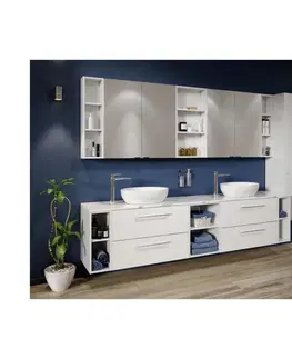 Koupelna CERSANIT Modulová otevřená horní skříňka LARGA 40 modrá S932-085