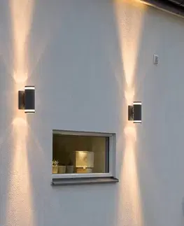 Venkovní nástěnná svítidla Konstsmide Venkovní světlo Modena s drážkou, 2 zdroje černá