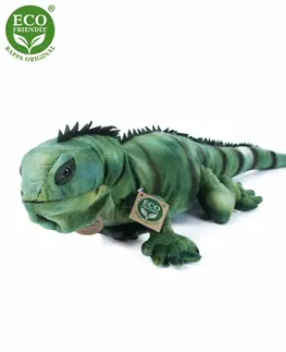 Hračky RAPPA - Plyšový leguán zelený 70 cm ECO-FRIENDLY