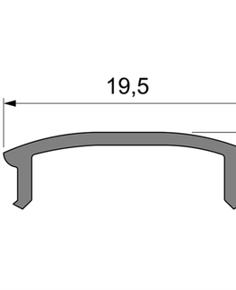 Profily Light Impressions Reprofil kryt F-01-15 matt 75% průhlednost 2000 mm 983533