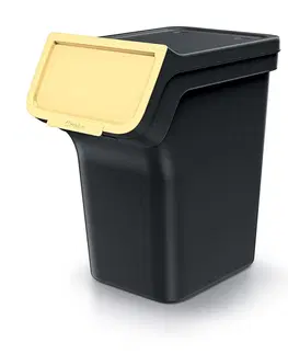 Odpadkové koše Prosperplast Sada 4 odpadkových košů STACKBOXER Q 4 x 20 L černá