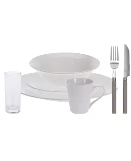 Sady nádobí 36dílná jídelní sada Simple, bílá