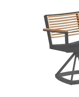 Zahradní židle a křesla Higold Zahradní otočná jídelní židle HIGOLD New York antracitová