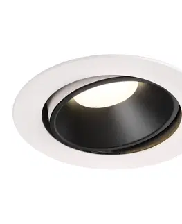 LED podhledová svítidla SLV BIG WHITE NUMINOS MOVE DL XL vnitřní LED zápustné stropní svítidlo bílá/černá 4000 K 55° otočné a výkyvné 1003763