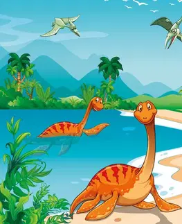 Dětské tapety Tapeta v zemi dinosaurů
