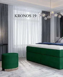 Postele Čalouněná postel VIVRE Boxsprings 140 x 200 cm Kronos 19