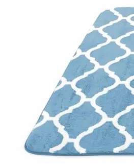 Koberce a koberečky Tutumi Plyšový koberec Clover Baroc modrý, velikost 140x200