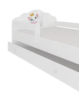 Postele ArtAdrk Dětská postel CASIMO | se zásuvkou a zábranou Provedení: Kočička