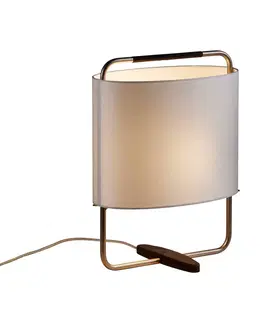 Stolní lampy na noční stolek Carpyen Stolní lampa Margot výška 44cm stříbrná nikl černá