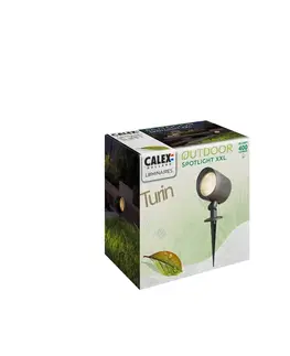 Zemní svítidlo s bodcem Calex Venkovní reflektor Calex LED, zemní hrot, zástrčka, černý, 2 700 K