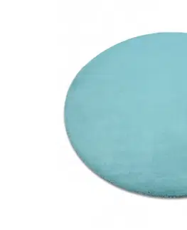 Koberce a koberečky Dywany Lusczow Kulatý koberec BUNNY modrý, velikost kruh 100