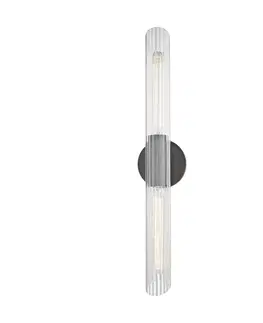 Industriální nástěnná svítidla HUDSON VALLEY nástěnné svítidlo CECILY ocel/sklo starobronz/čirá E27 2x40W H177102L-OB-CE