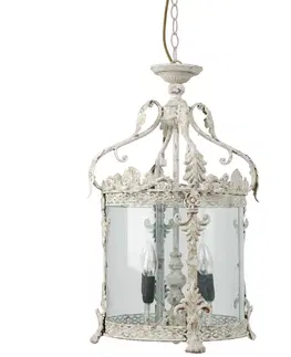 Svítidla Vintage lustr lucerna s patinou na 4 žárovky - Ø 32*132 cm  Clayre & Eef 40538N