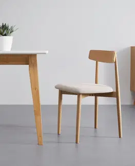 Židle do jídelny Židle Noah Dubové Dřevo/béžová