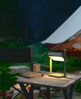 LED stolní lampy NORDLUX Saulio Solar venkovní bateriové svítidlo olivová zelená 2418035023