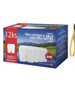 Vodní filtry Maxxo Výhodná sada UNI vodní filtry 12 ks + sportovní láhev