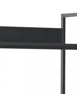Pracovní stoly Psací stůl 120x60 cm s policí Dekorhome Černá