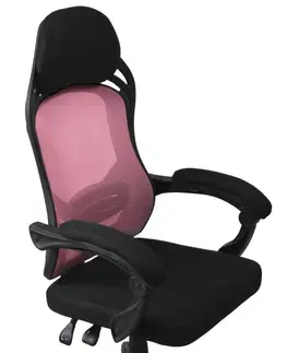 Kancelářské židle TP Living Otočná kancelářská židle Oscar černo-růžová
