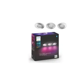 Svítidla Philips - SADA 3xLED RGB Stmívatelné koupelnové svítidlo Hue XAMENTO 1xGU10/5,7W/230V IP44 2000-6500K