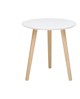 Konferenční stolky Odkládací stolek IMOLA 3 bílý/borovice