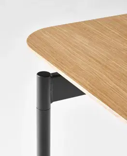 Jídelní stoly HALMAR Rozkládací jídelní stůl Smart ST dub/černý