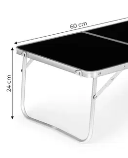 Zahradní nábytek Skládací cateringový stůl 60x40 cm černý