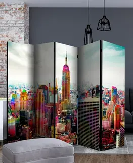 Paravány Paraván Colors of New York City Dekorhome 135x172 cm (3-dílný)