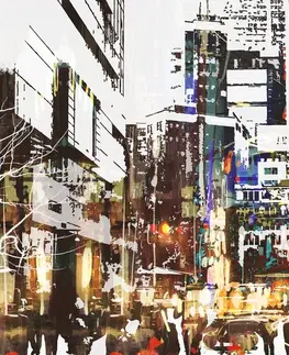 Obrazy města Obraz abstraktní panoráma města